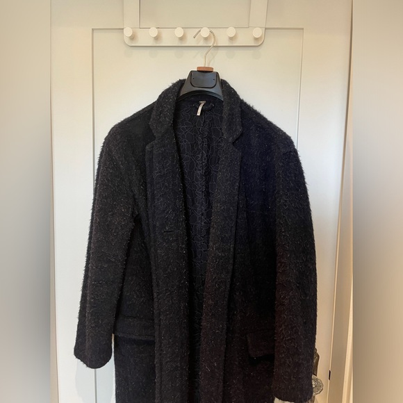 Free People boiled wool long coat - Picture 3 of 5